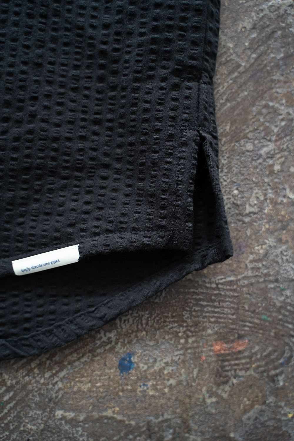 【25SS】"nite game"pajama(seersucker BLACK)【ユニセックス】【セットアップ】