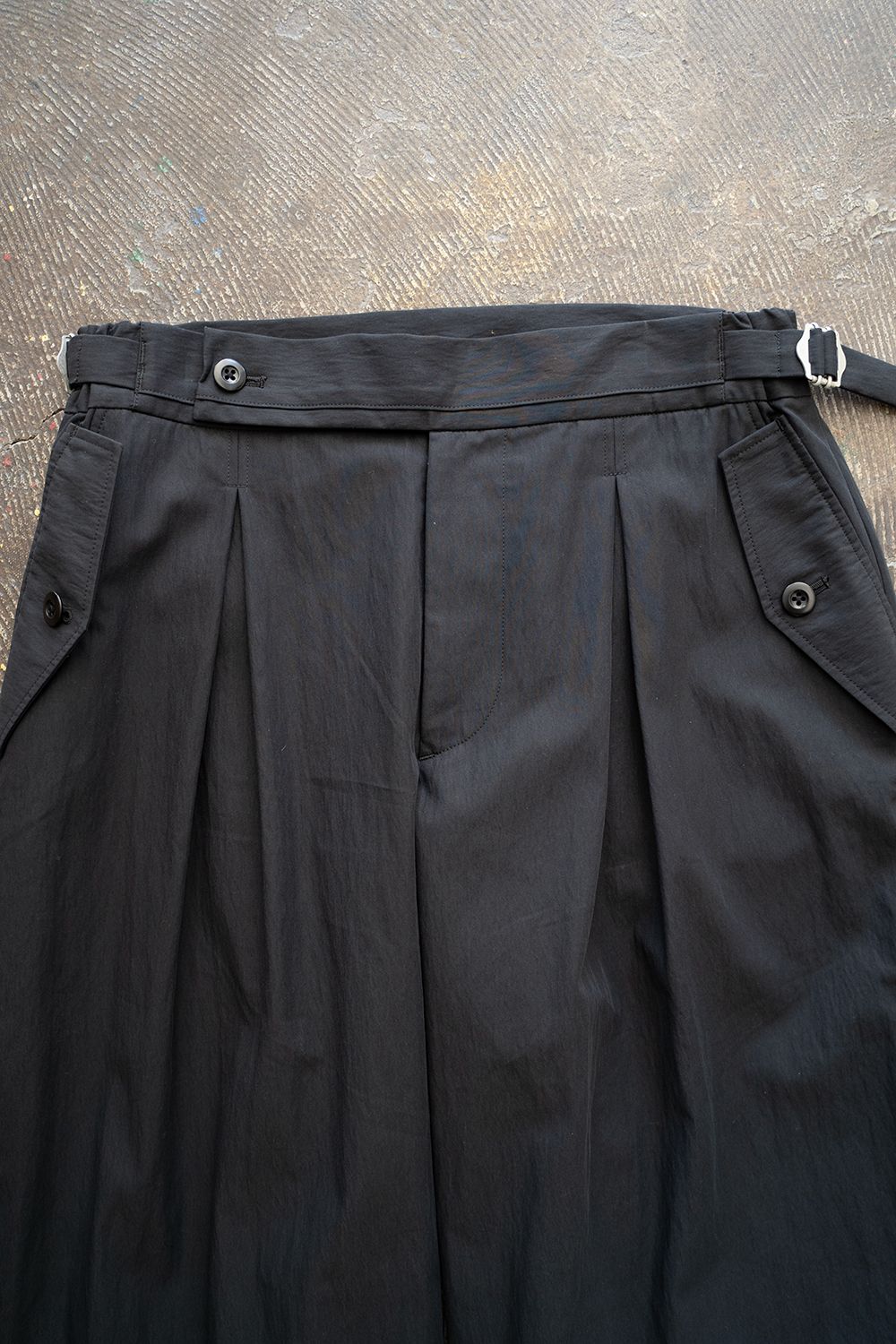 2-Tack Cotton-Nylon Military Pants/2タックコットンナイロンミリタリーパンツ(BLACK)