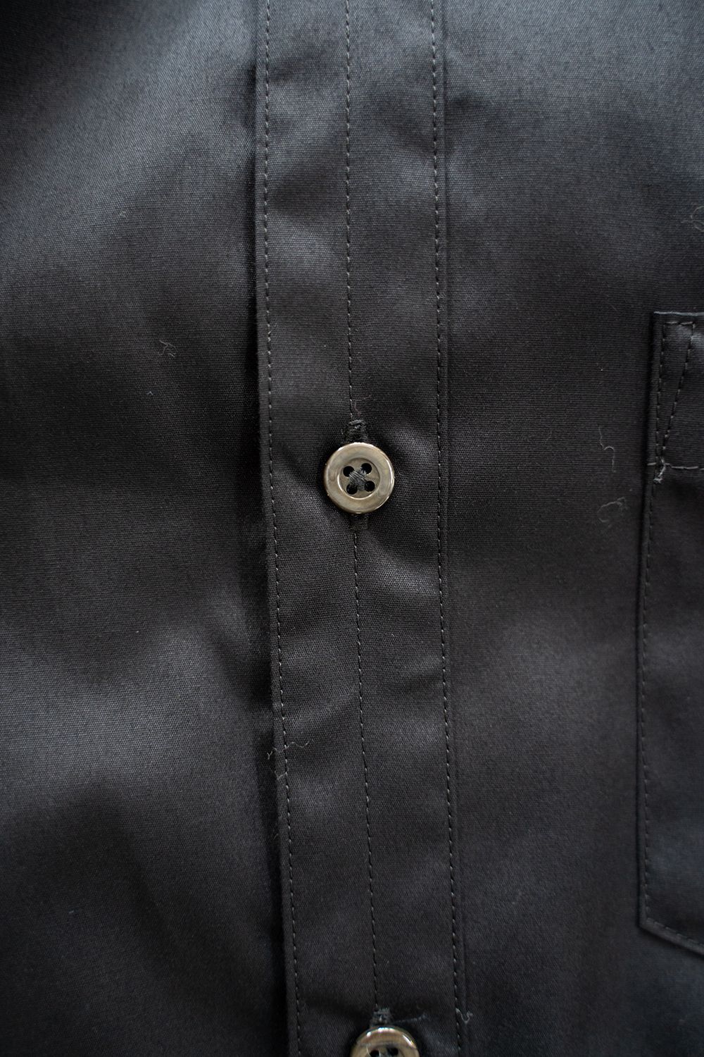 【ラスト1点】【23AW】High Neck Broad Shirt/ハイネックブロードシャツ(BLACK)