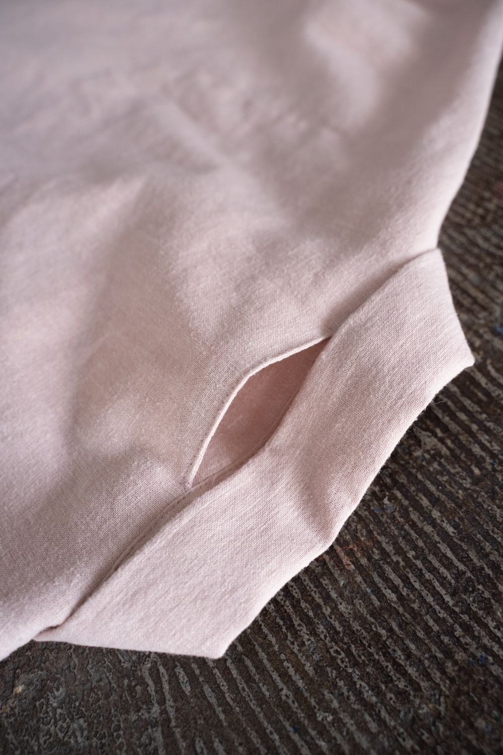 【26SS】"joint(short)"pajama【オールインワン】(washed cotton hemp PINK)
