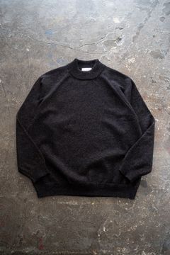 【25AW】モックネックメランジニット(MELANGE NAVY)
