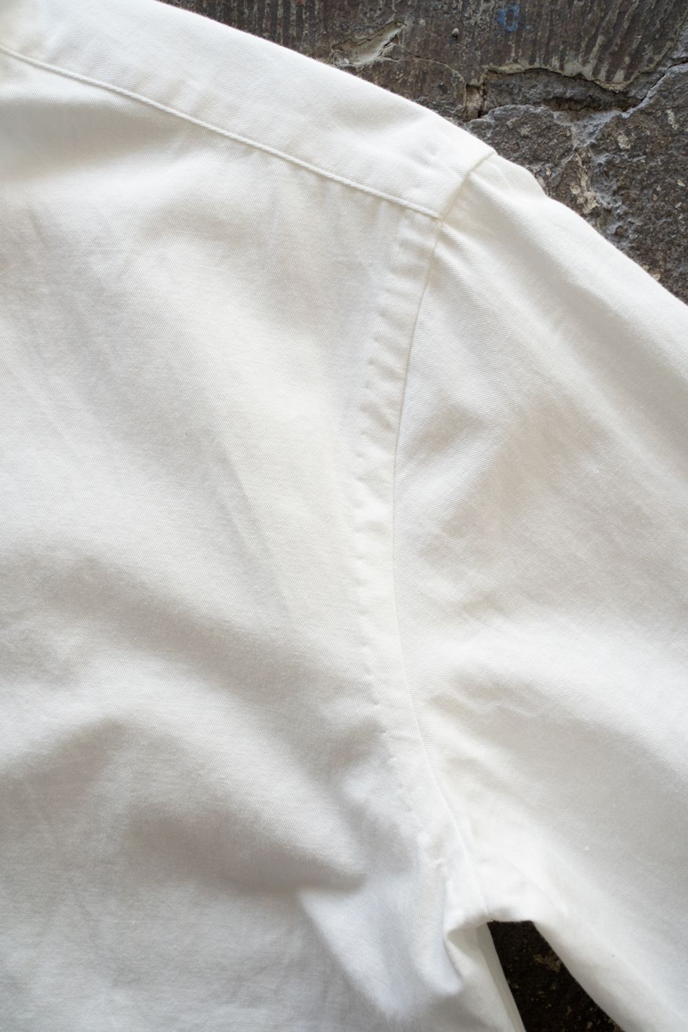 【ラスト1点】【25AW】Cotton×Linen Windsor Wide Collar Shirt(OYSTER WHITE)
