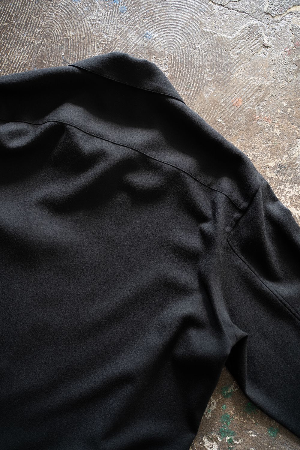【25AW】ウールアムンゼンシャツ(BLACK)