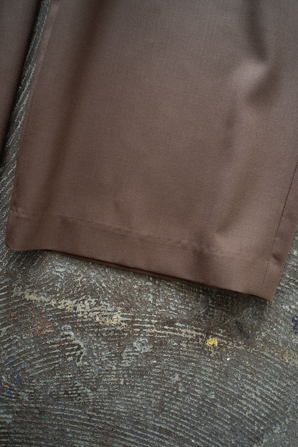 【ラスト1点】【24SS】2-Tack Wool Tropical Trousers/2タックウールトロピカルトラウザーズ(BROWN)
