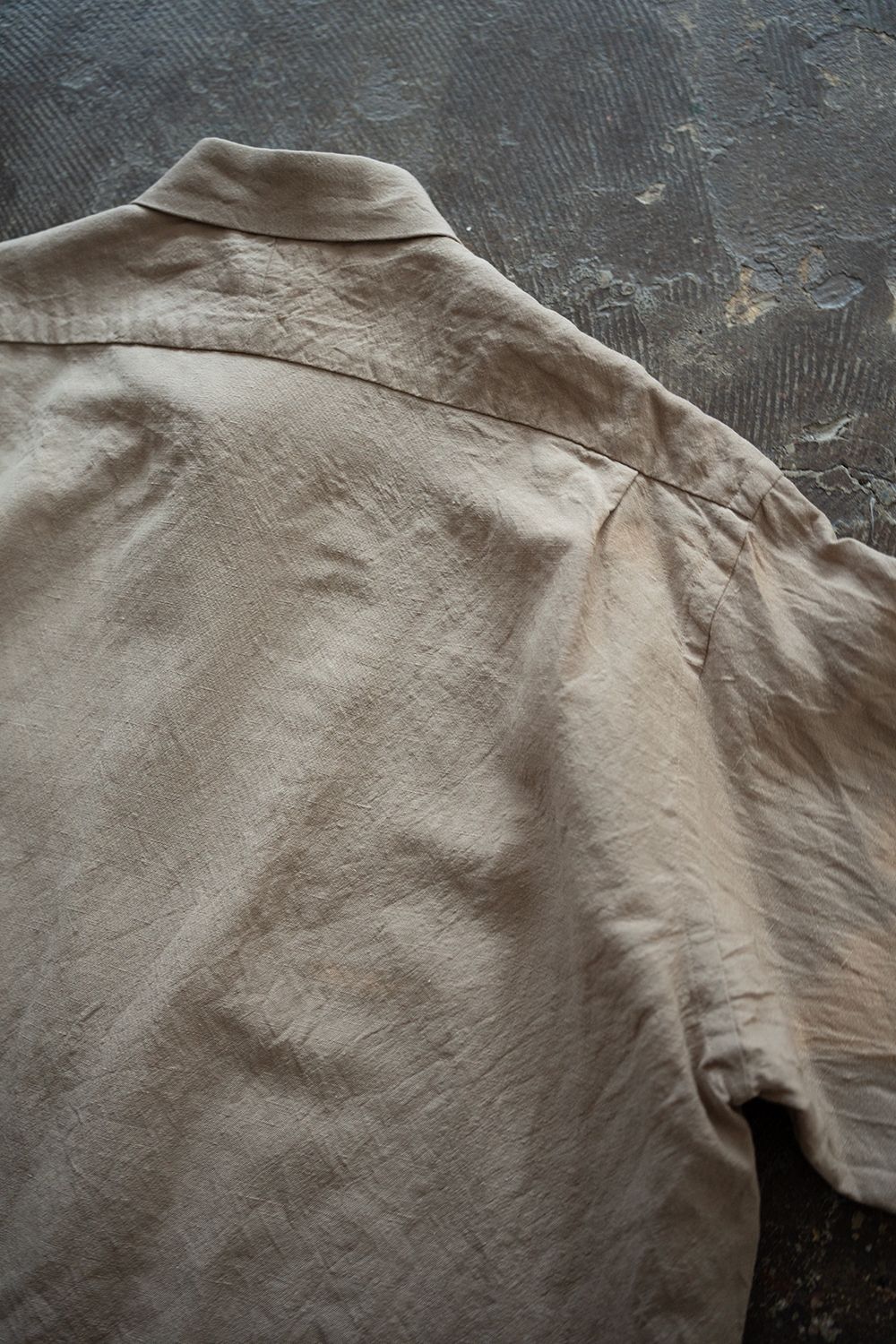 【25AW】ウール×リネンオーバーサイズシャツ(SAND BEIGE)