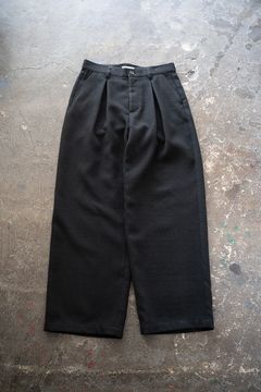 【25AW】2-Tack Wide Trousers/2タックワイドトラウザーズ(BLACK)