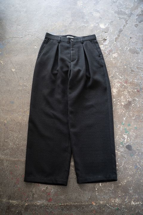 【25AW】2-Tack Wide Trousers/2タックワイドトラウザーズ(BLACK)