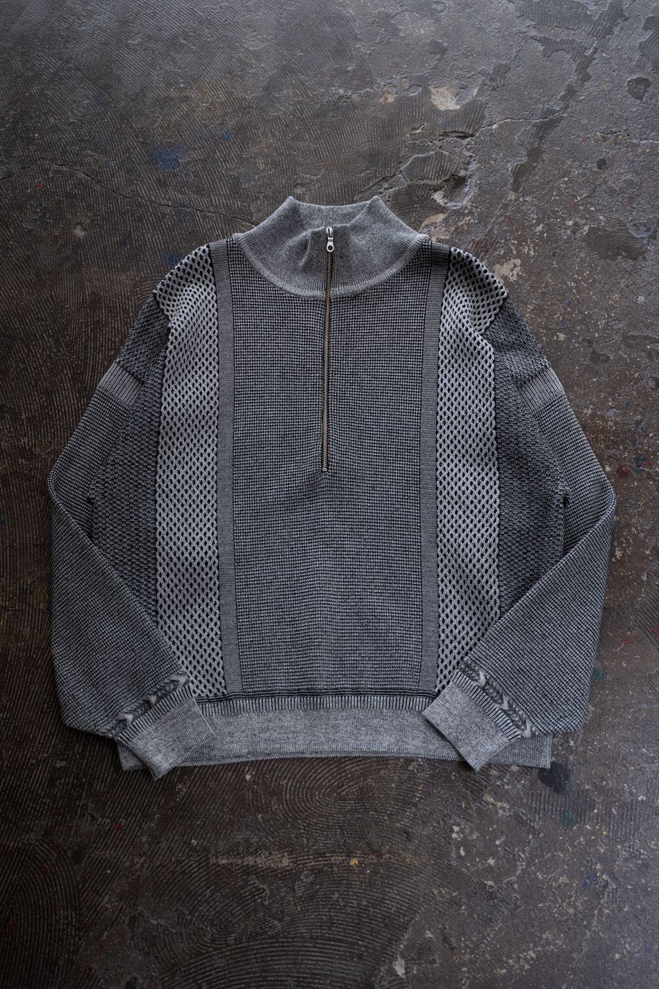 【26AW】Karita Half Zip Knit(MIX GRAY)
