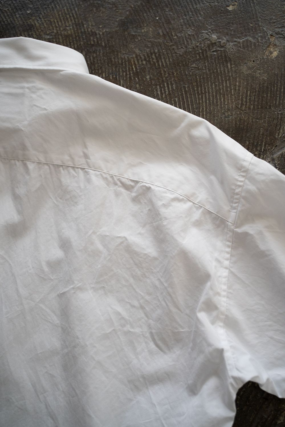 【24SS】Fine Cotton Tab Collar Shirt/ ファインコットンタブカラーシャツ(WHITE)