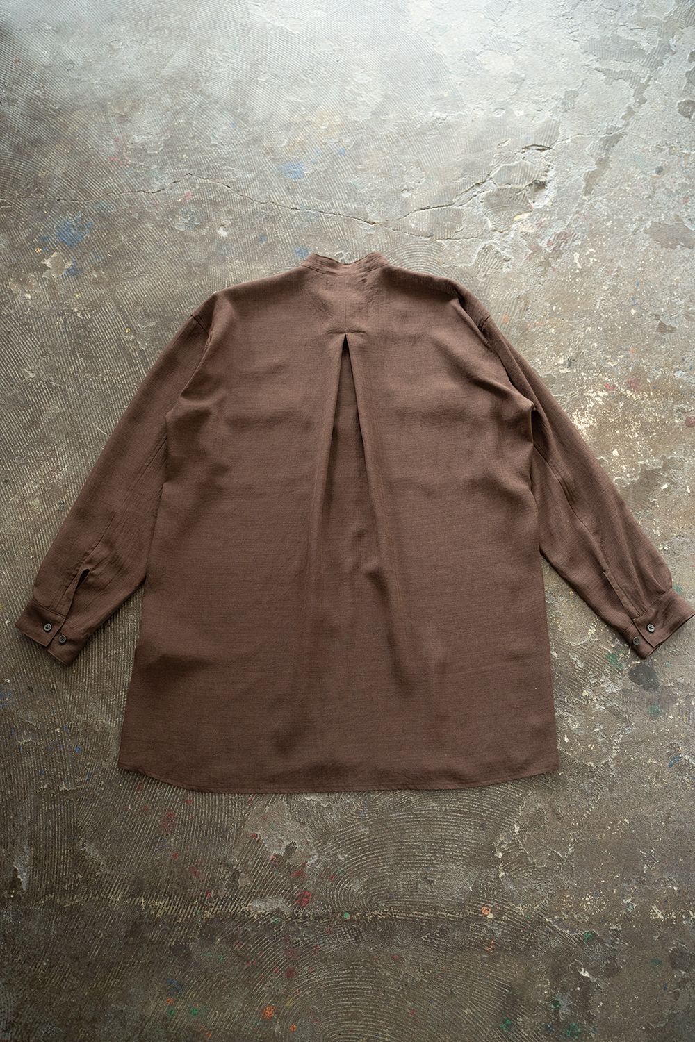 juha - 【ラスト1点】【22SS】Sheer Band Collar Shirt/シアーバンド