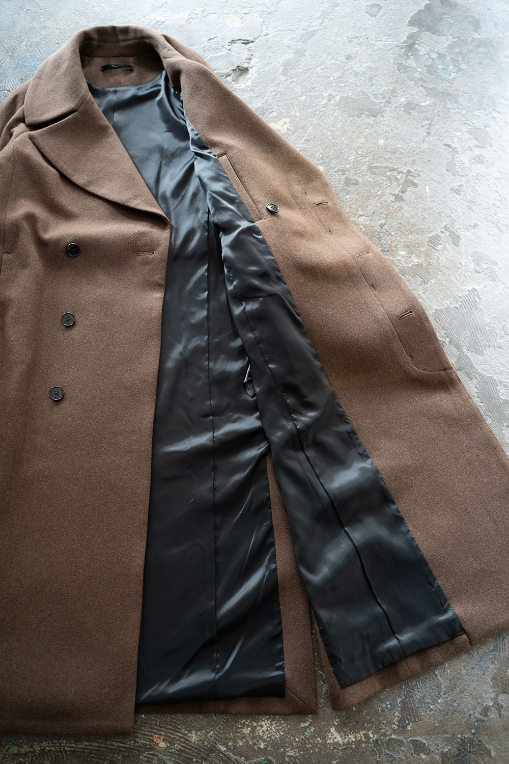 【25AW】Belted Over Coat/ベルテッドオーバーコート(BROWN)