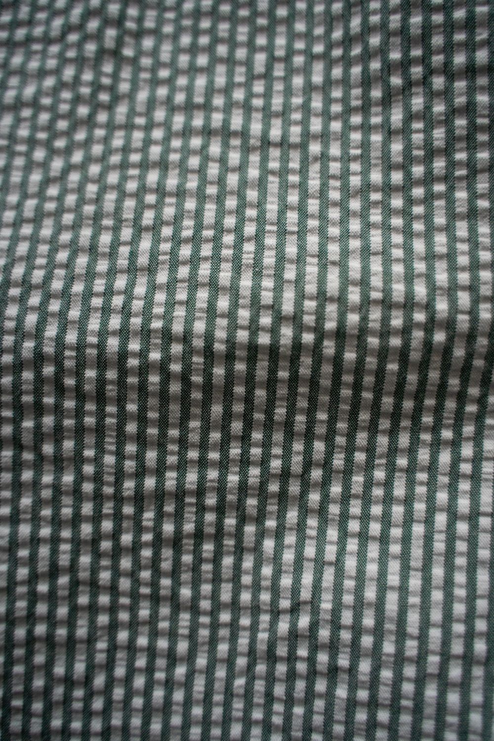 【ラスト1点】【25SS】"nite game"pajama(seersucker GREEN STRIPE)【ユニセックス】【セットアップ】