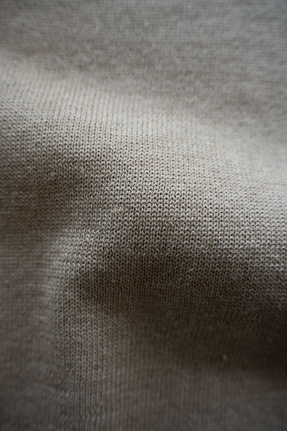 【26SS】綿×ポリエステル×リネン12GニットTee(BEIGE)