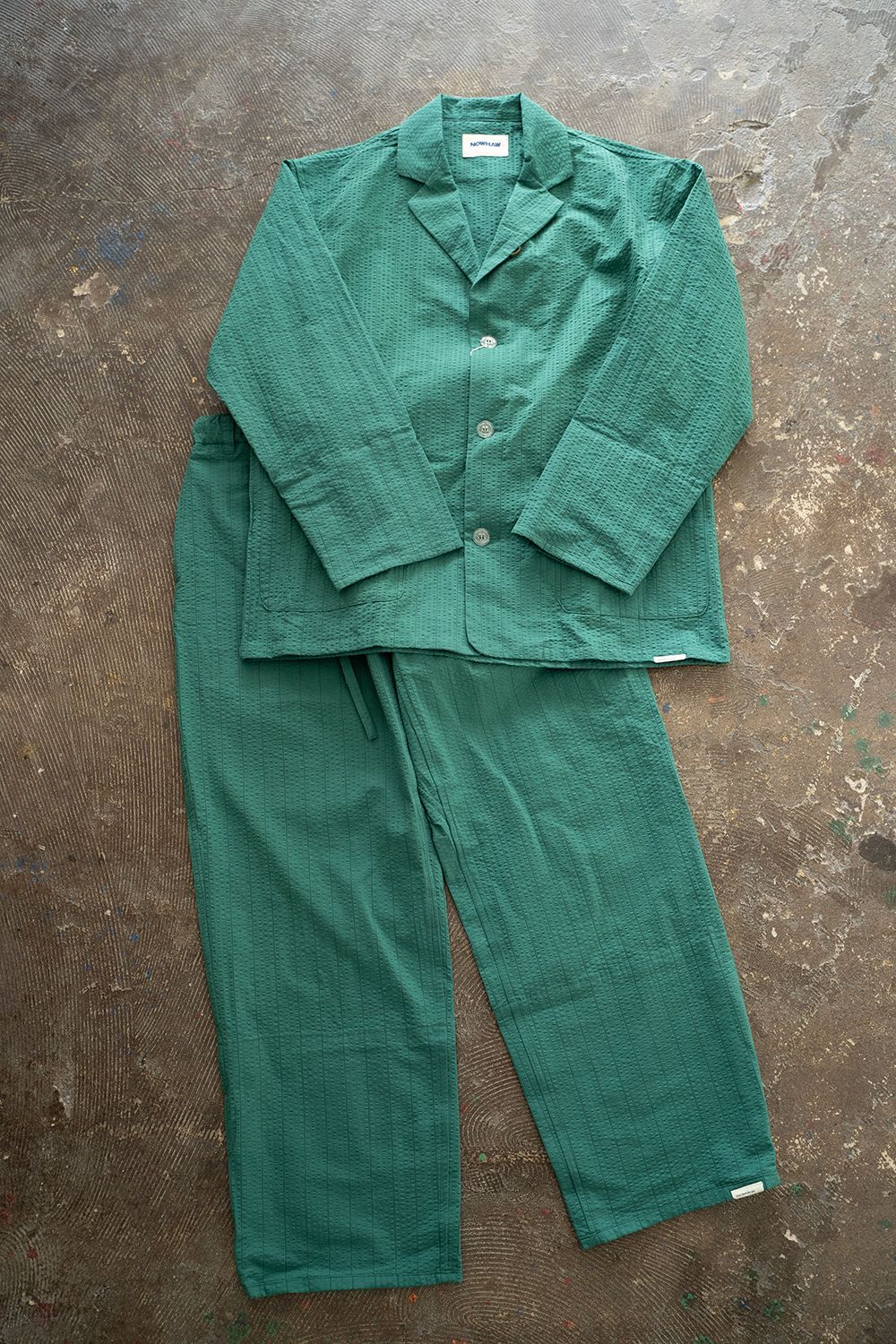 【ラスト1点】【23SS】"day"パジャマ【セットアップ】(GREEN×BLACK)