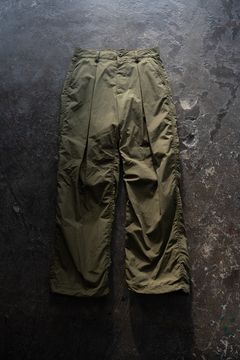 【26SS】2-Tack Puckering Wide Pants/2タックパッカリングワイドパンツ(OLIVE)