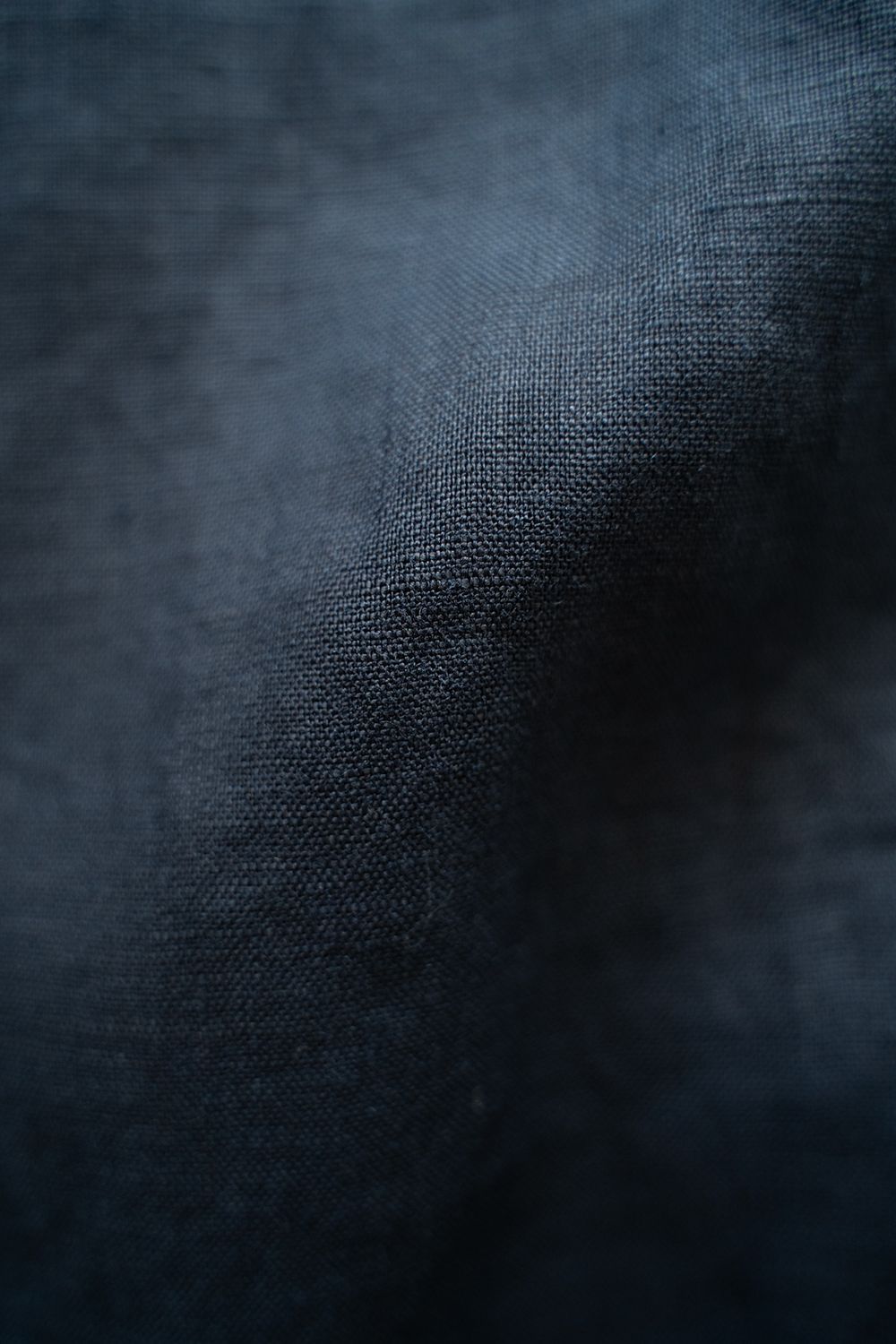 【ラスト1点】【25SS】フレンチリネンオープンカラー半袖シャツ(NAVY)