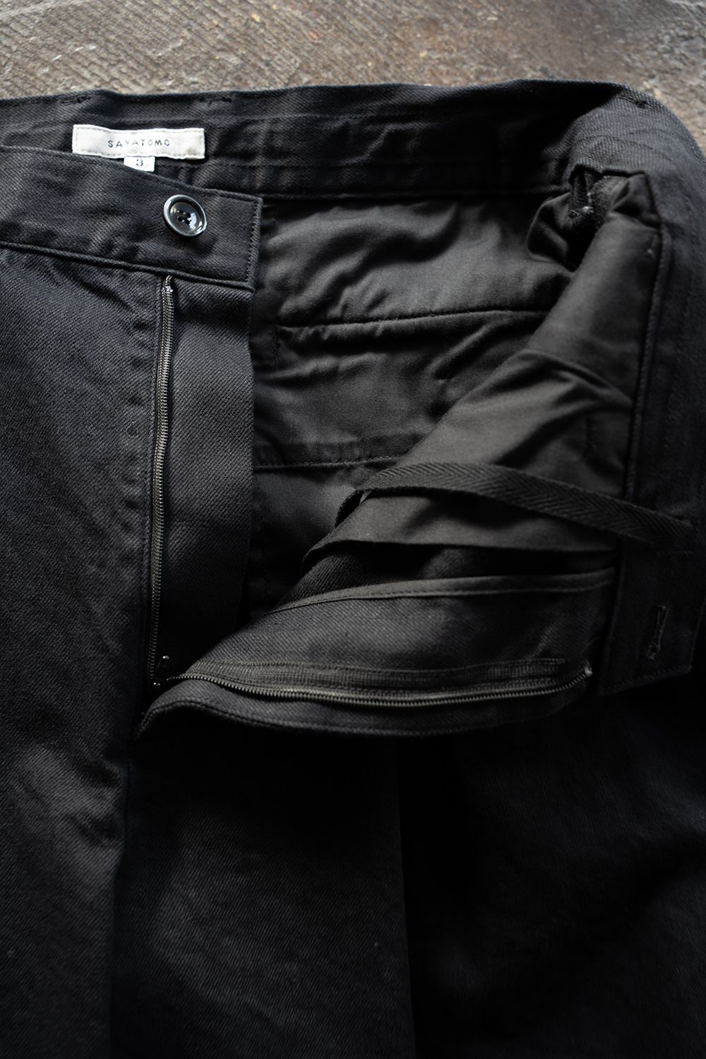 【26SS】2-Tack Cutoff Wide Denim Pants/2タックカットオフワイドデニムパンツ(BLACK)