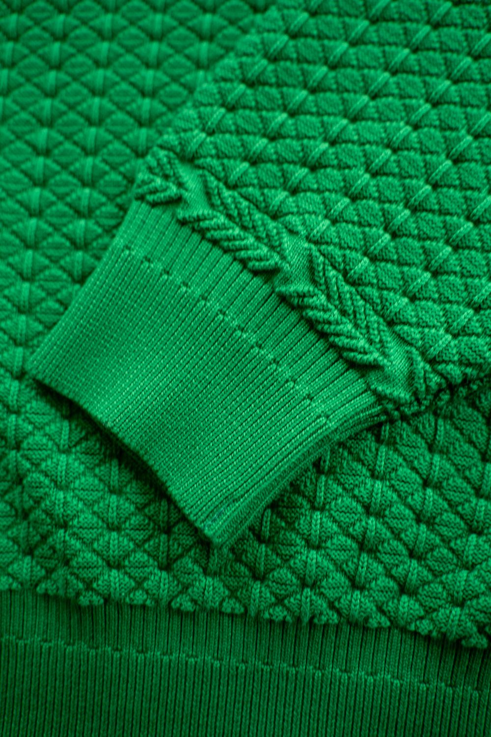 yashiki ニットポロ Green YASHIKI - 【ラスト1点】【24SS】Hazakura Knit Polo(MINT) | Salty