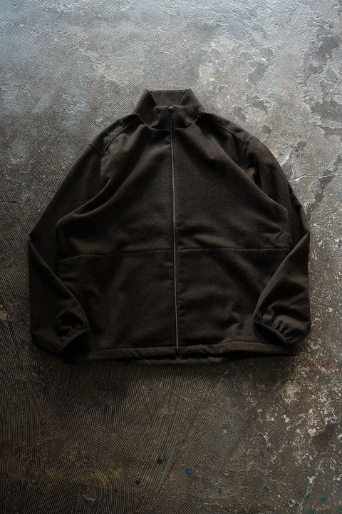 【26AW】カシミア混ジップブルゾン(DARK BROWN)