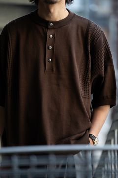 【ラスト1点】【24SS】Ogawa Henley Knit(BROWN)
