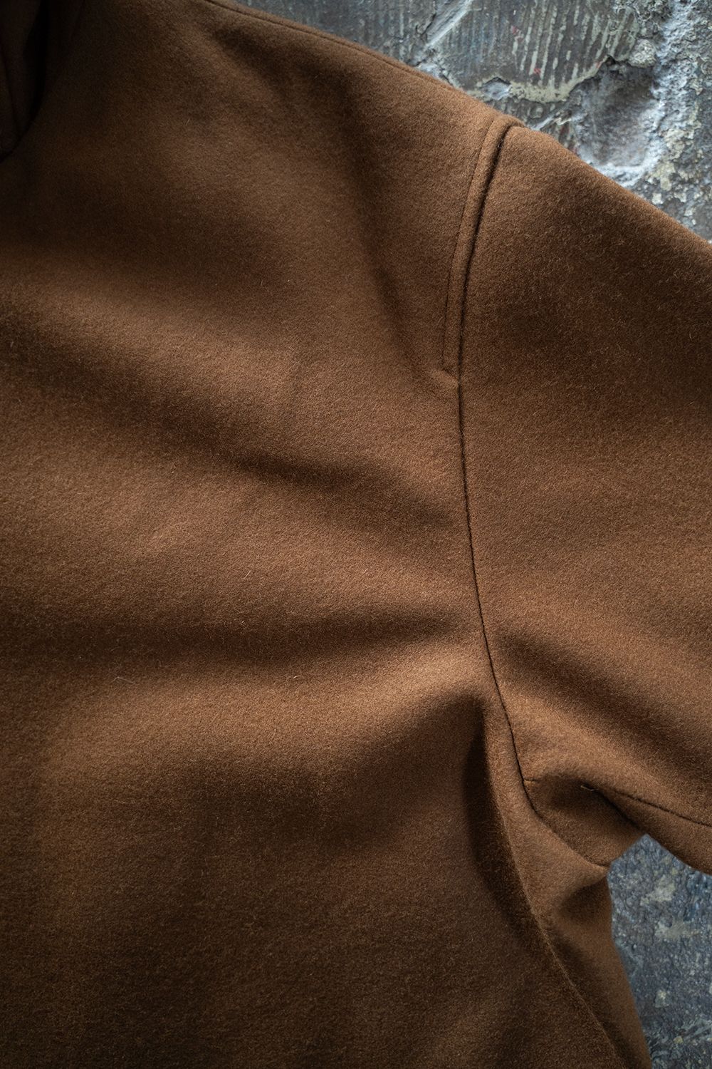【ラスト1点】【24AW】ラムウールメルトンフードコート(CAMEL)