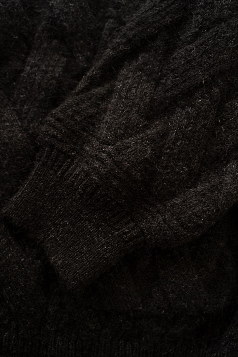 【26AW】Ochiba Mohair Cardigan(BLACK)