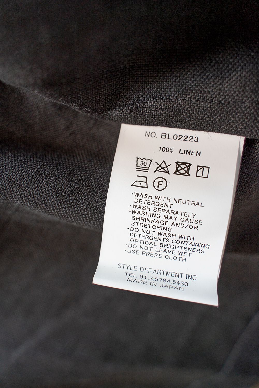 【ラスト1点】【22AW】ドルマンスリーブリネンオックスカバーオールジャケット(BLACK)