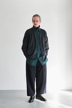 【ラスト1点】【23AW】Yonaga Zip Cardigan(OFF BLACK)