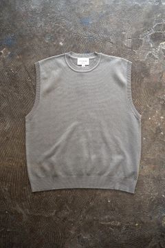 【ラスト1点】【22SS】コットン×シルクニットベスト(GRAY)