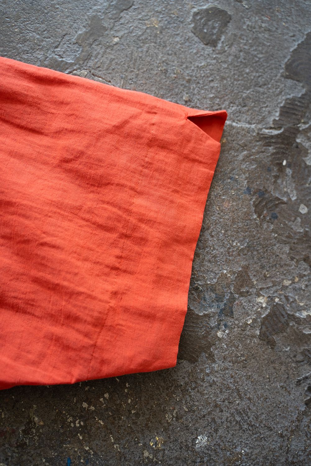 【25SS】"week s/s"pajama【セットアップ】(washed cotton linen ORANGE RED)