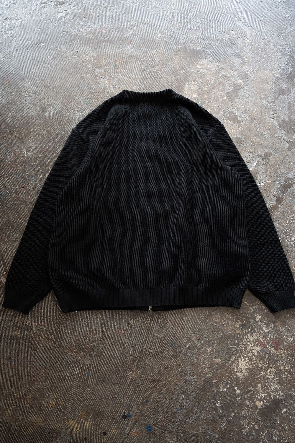 【26AW】10Gニットジップカーディガン(BLACK)