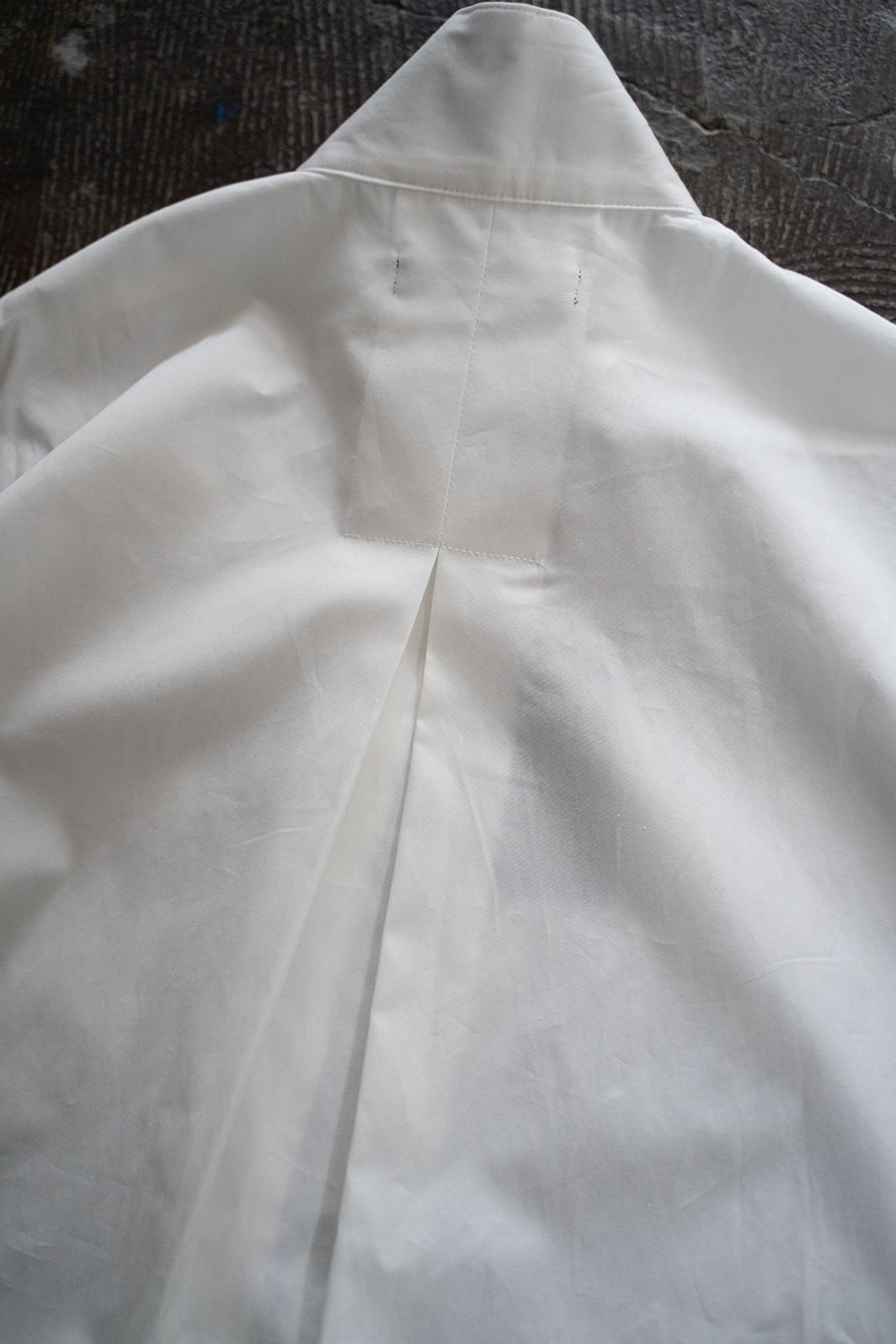 【ラスト1点】【23AW】High Neck Broad Shirt/ハイネックブロードシャツ(WHITE)