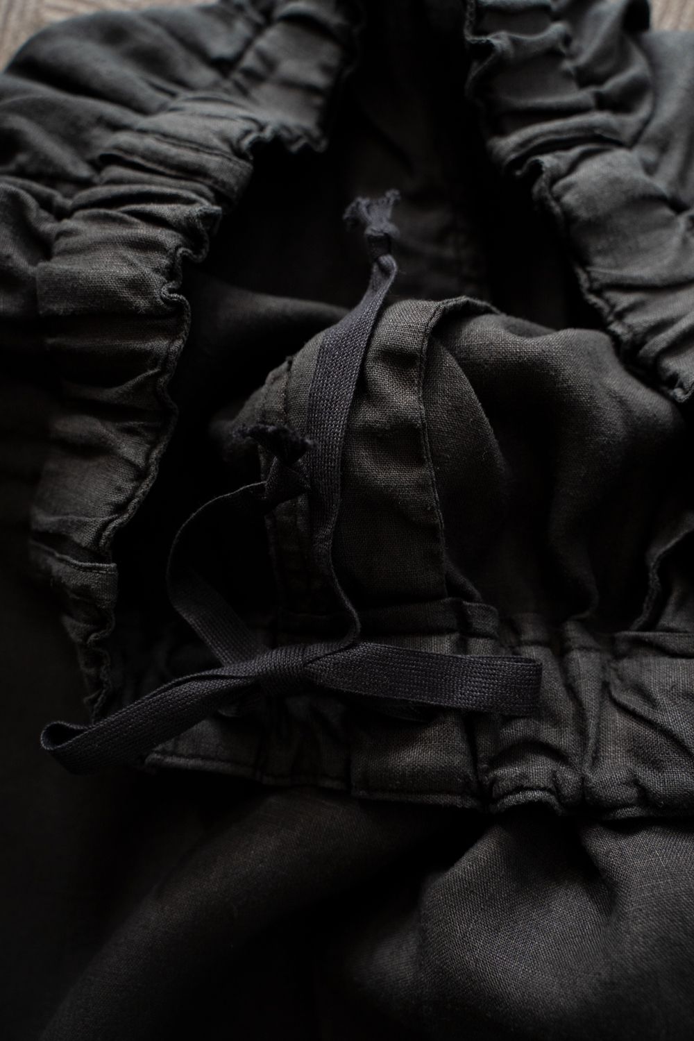 大麻ワイドパンツ(黒)