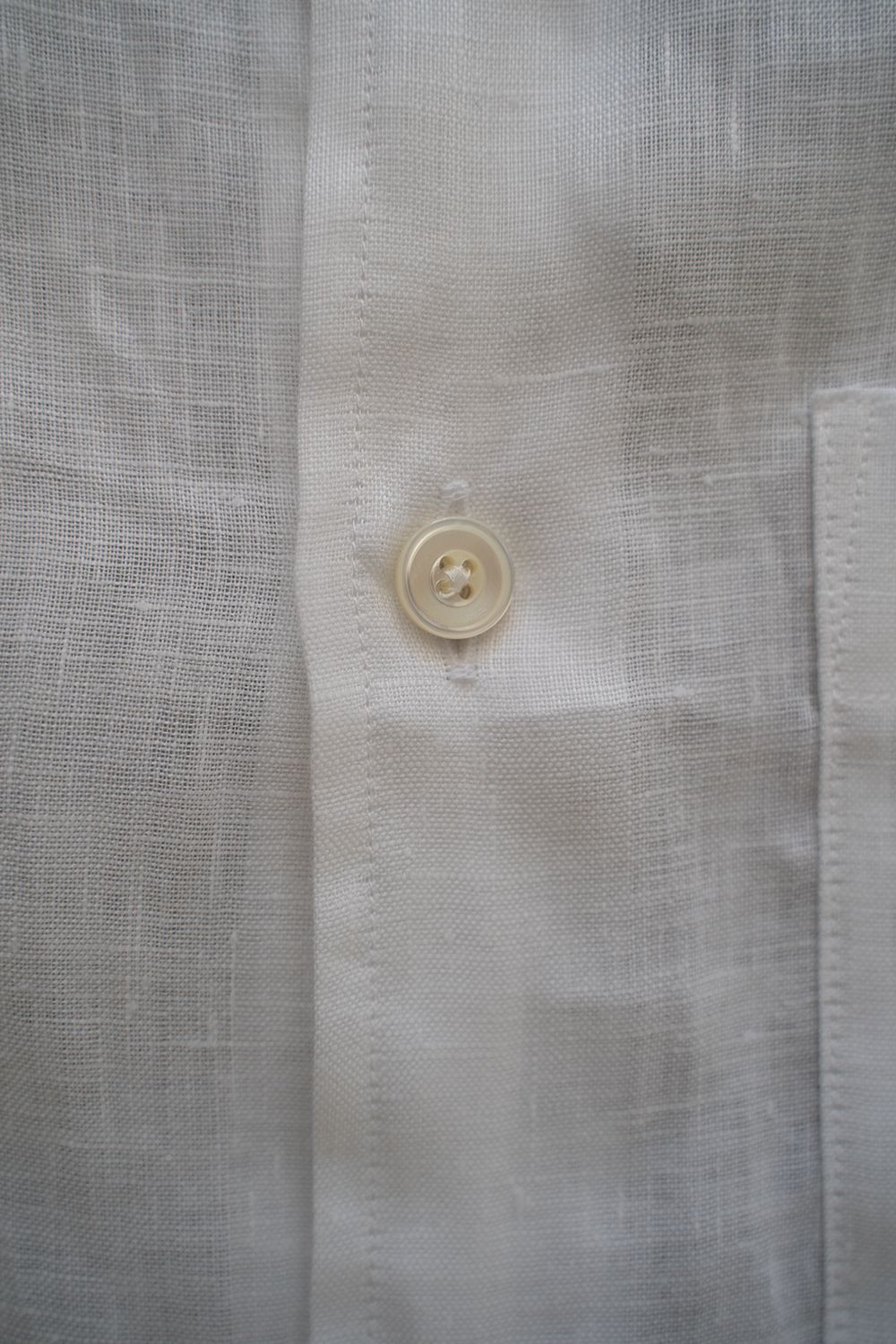 【ラスト1点】【23SS】半袖リネンレギュラーカラーシャツ(WHITE)