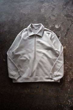 【ラスト1点】【25AW】ハーフジッププルオーバースウェット(PINK BEIGE)