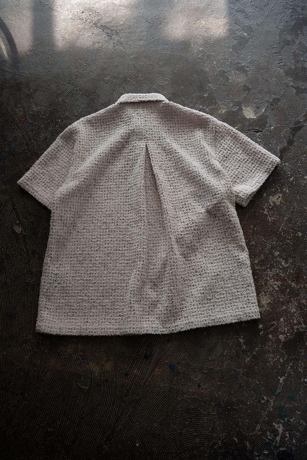 【ラスト1点】【26SS】Feather Lace S/S Shirt/フェザーレースショートスリーブシャツ(ECRU)