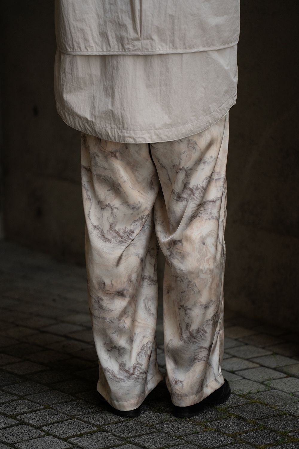 【ラスト1点】【25SS】Abstract Wide Easy Pants/アブストラクトワイドイージーパンツ(IVORY)
