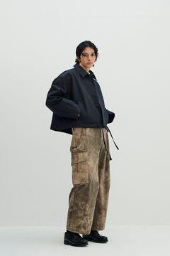 【25AW】Cotton Typewriter 2WAY Coat/コットンタイプライター2WAYコート(BLACK NAVY)