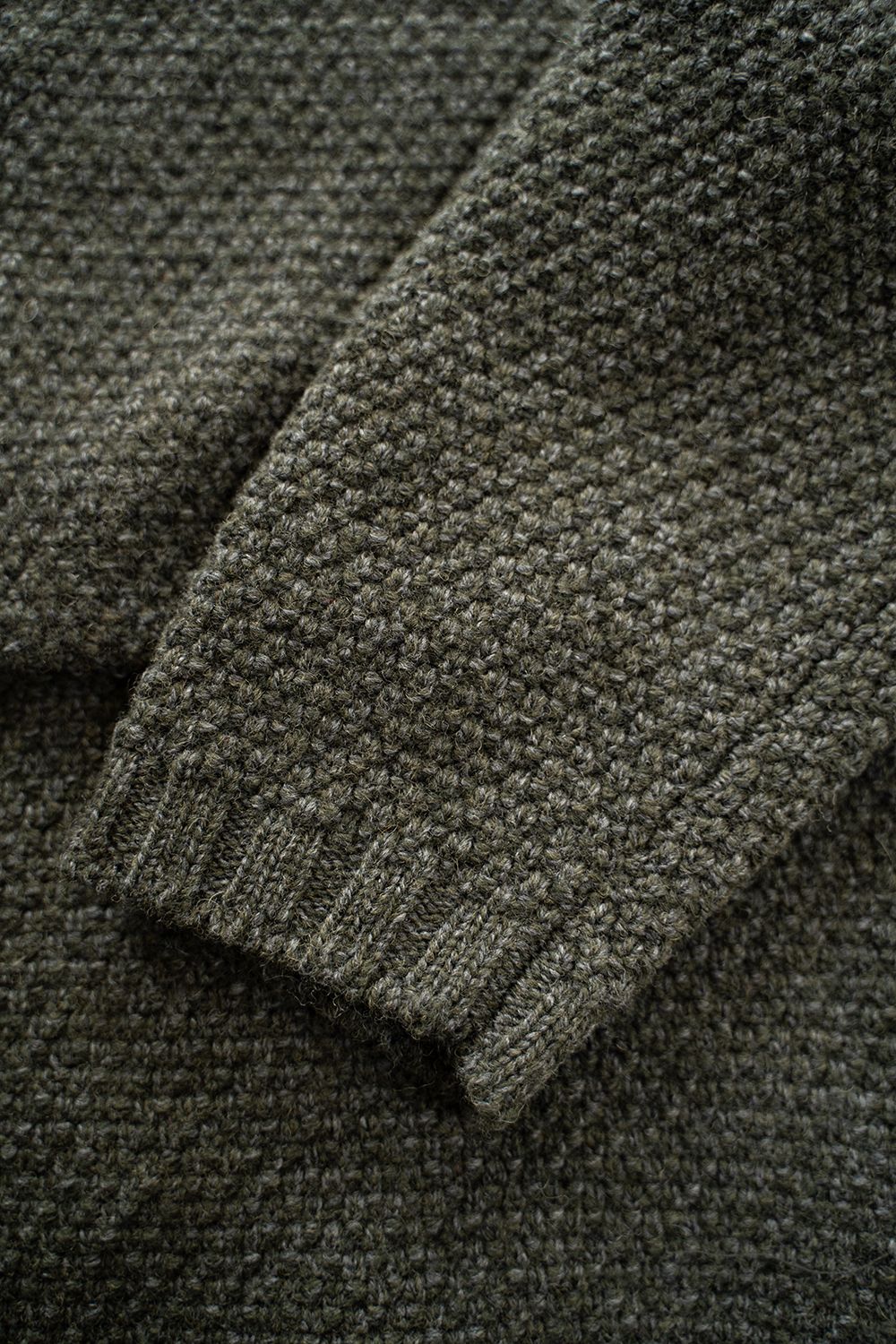 【25AW】5Gニットジップブルゾン(MELANGE KHAKI)