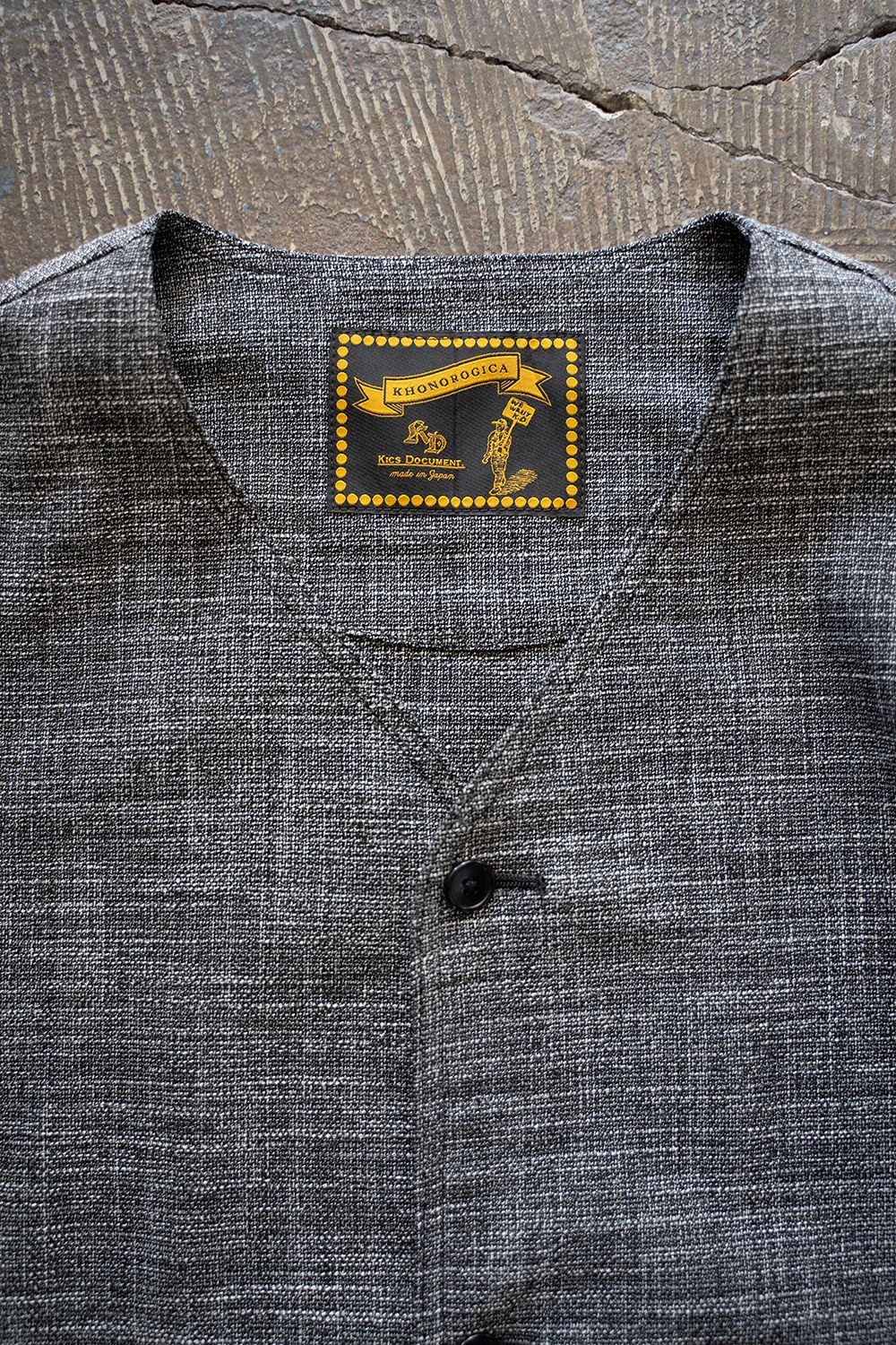 【ラスト1点】【25SS】Summer Tweed No-Collar JK/サマーツイードノーカラージャケット(GRAY)