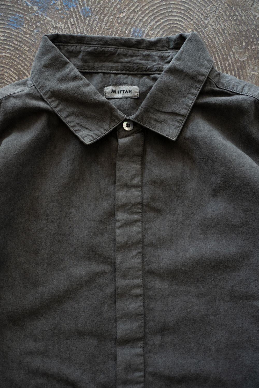 強撚OCブロードシャツ(炭)