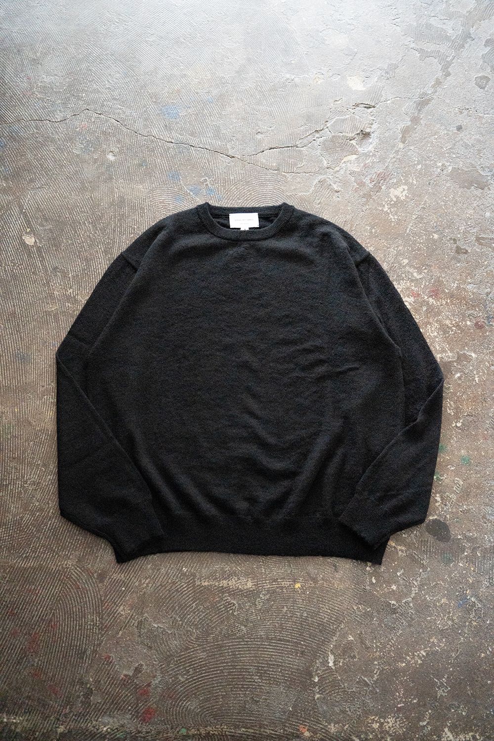 【25AW】エクストラキッドモヘア12Gニット(BLACK)