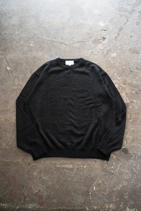 【25AW】エクストラキッドモヘア12Gニット(BLACK)