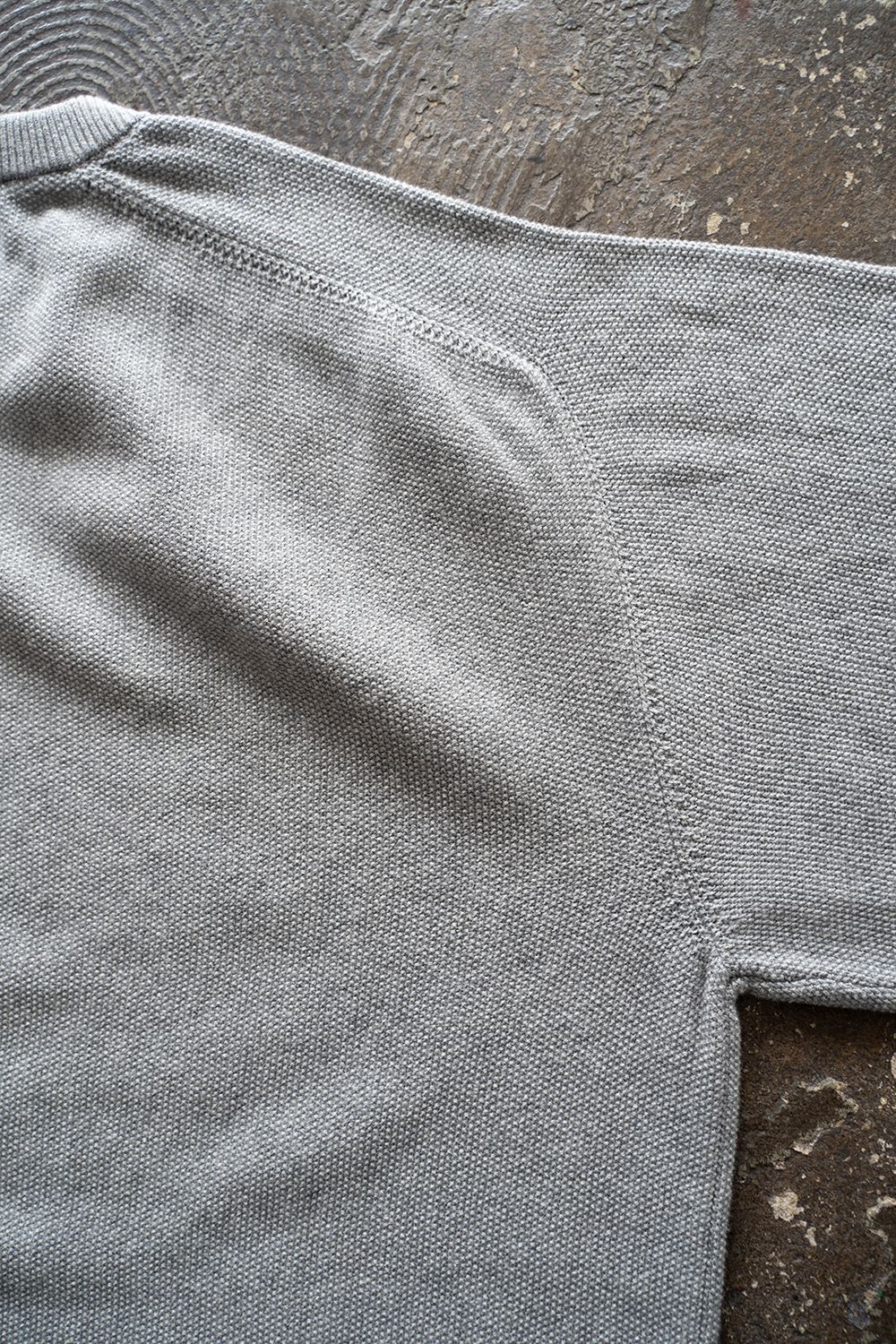 【ラスト1点】【22AW】カシミア混クルーネックニット(HEATHER GRAY)