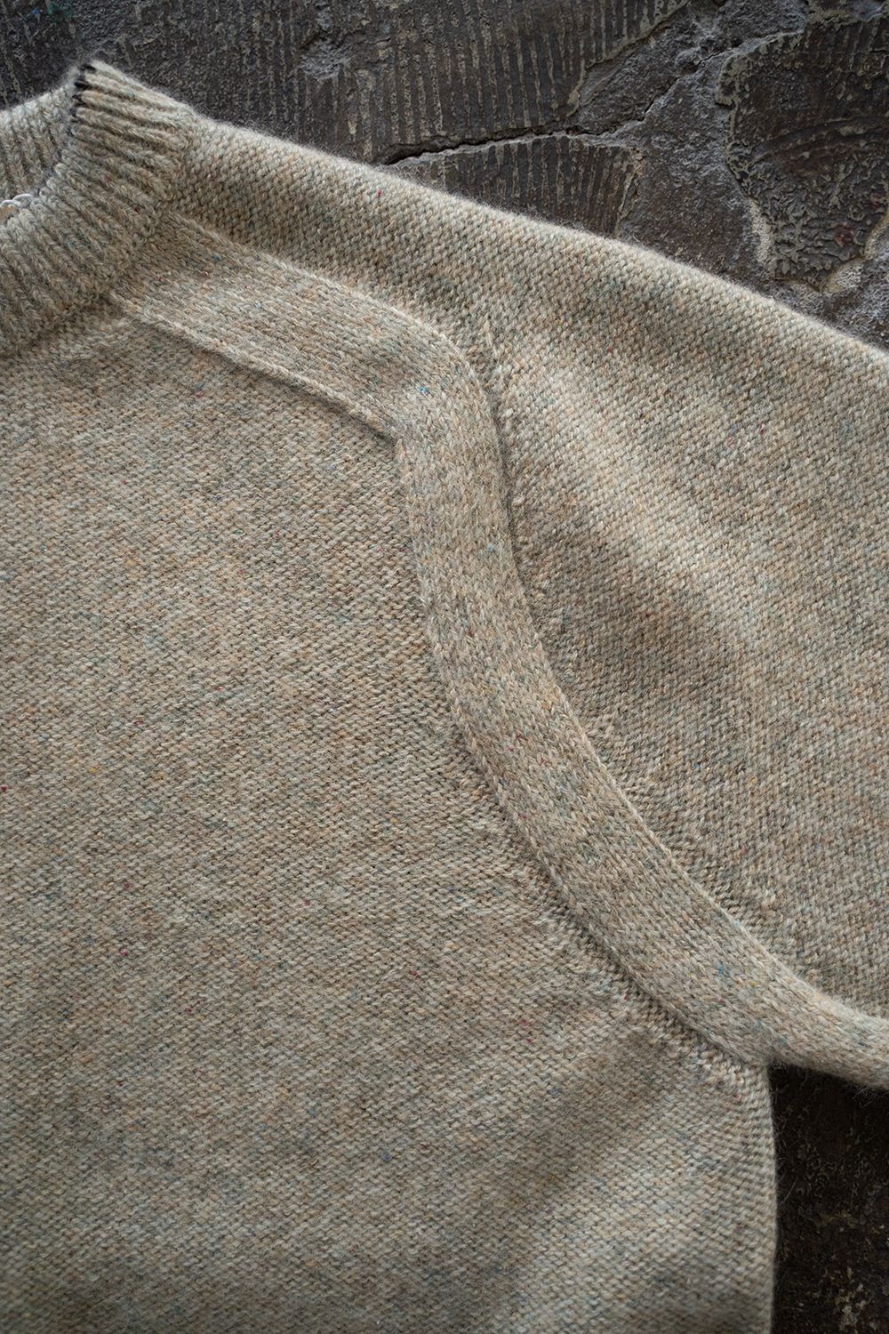 【ラスト1点】Yak/Shetland wool/Nep crew neck sweater(CANDY)