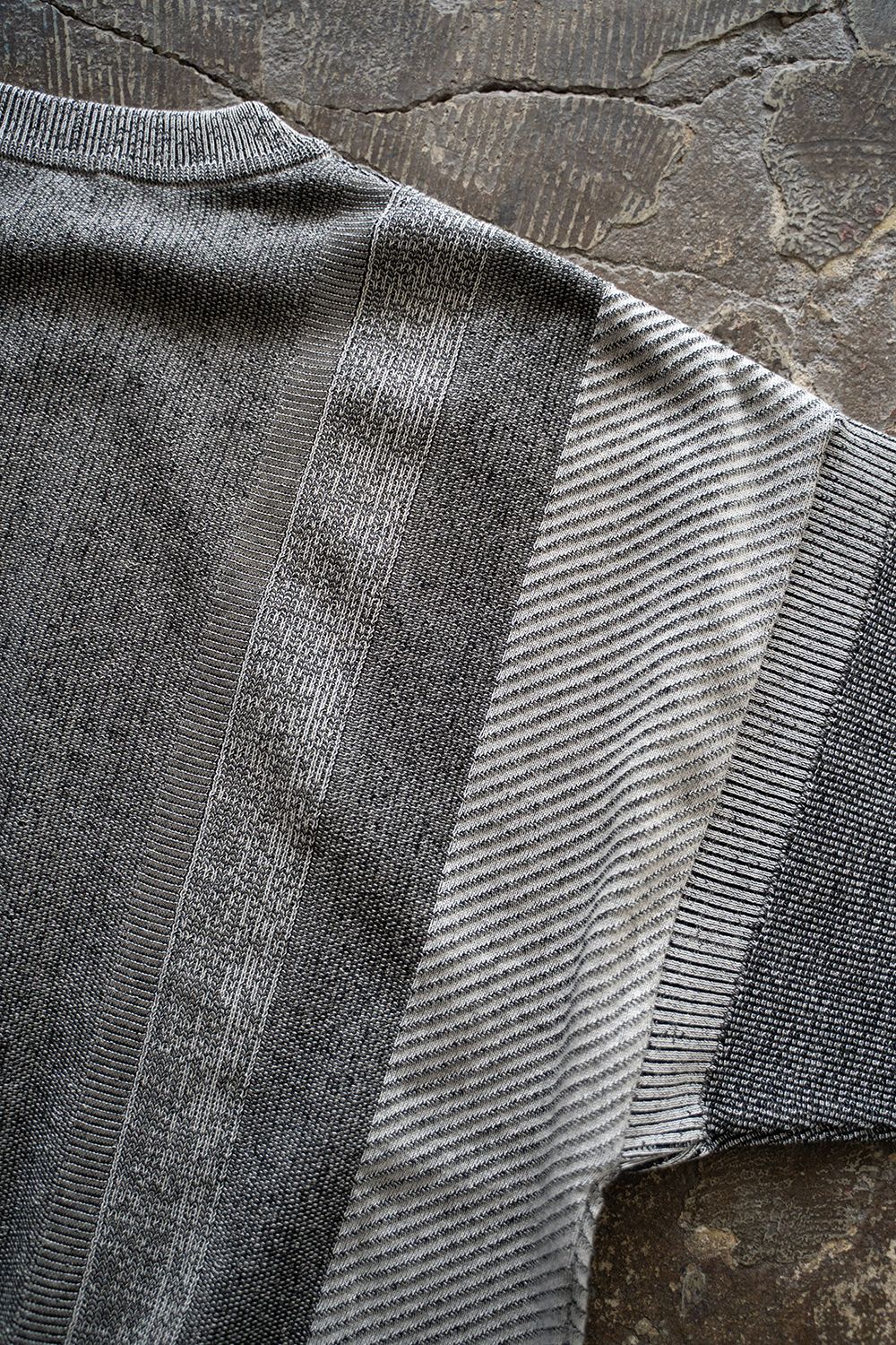 【ラスト1点】【25SS】Fumon Henley Knit(MIX GRAY)