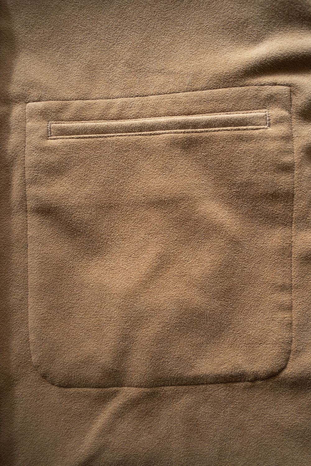 【25AW】フェイクスウェードシャツブルゾン(CAMEL)