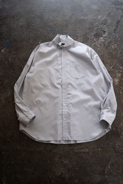 【ラスト1点】【23AW】High Neck Broad Shirt/ハイネックブロードシャツ(LILAC)