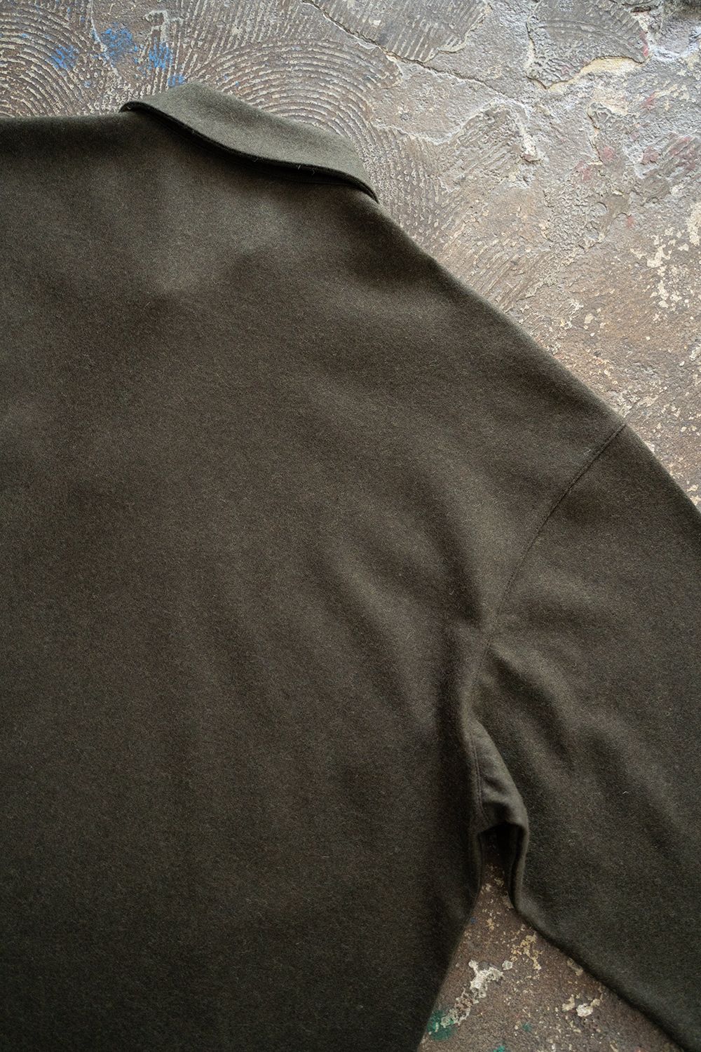 【25AW】ウール×シルクプルオーバー(OLIVE)