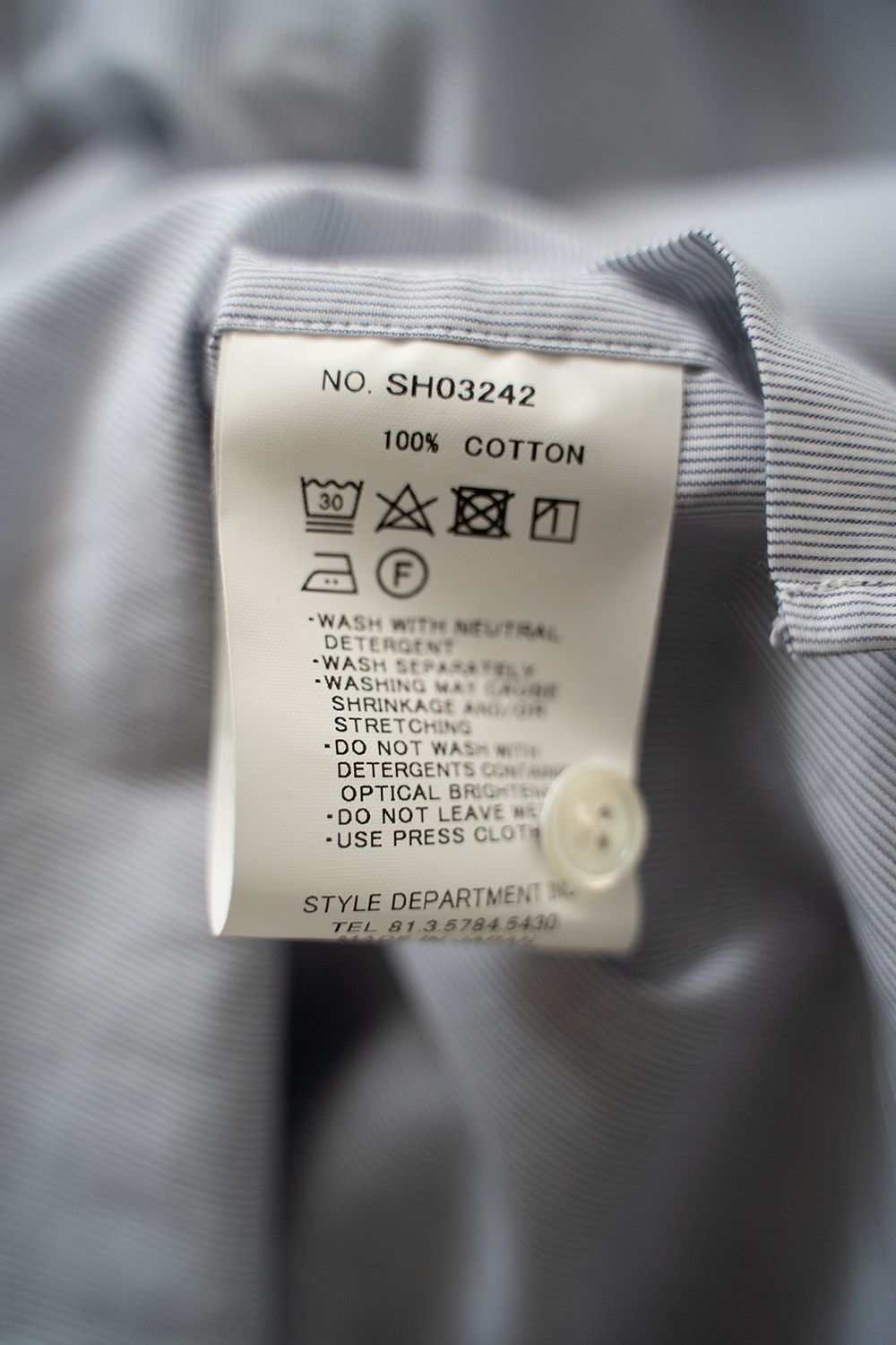 【ラスト1点】【24SS】ストライププルオーバーシャツ(GRAY)